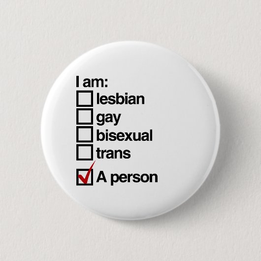 Ich bin LGBT-Person Button (Vorderseite)