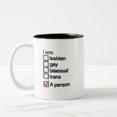 Ich bin LGBT-Person Zweifarbige Tasse (Links)