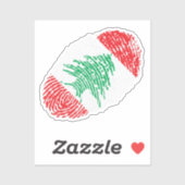 Ich bin Libanese Aufkleber (Blatt)