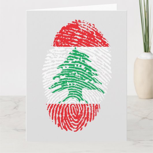 Ich bin Libanese Dankeskarte (Vorderseite)