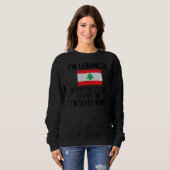 Ich bin libanesische Fahne Libanon libanesische Ro Sweatshirt (Vorne ganz)