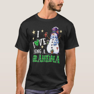 Ich bin Liebe, eine Oma Buffalo Kariert Snowman Ch T-Shirt