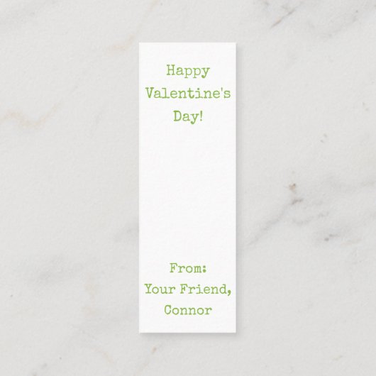 Ich bin Liebe mit dir zusammen! Valentine Lesezeic Mini Visitenkarte (Rückseite)