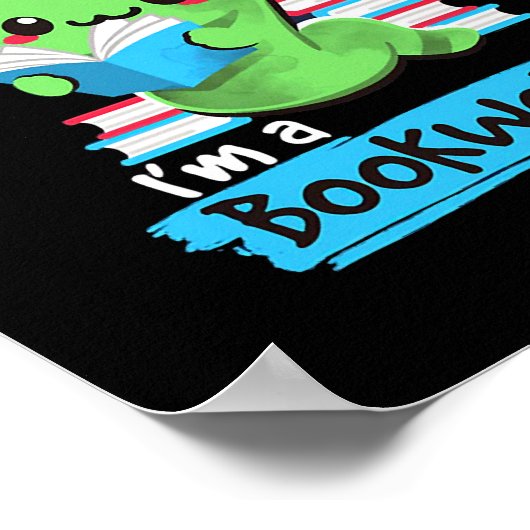 Ich bin Liebe und ich bin Buchwurm Poster (Ecke)