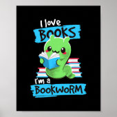Ich bin Liebe und ich bin Buchwurm Poster (Vorne)