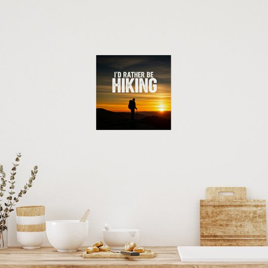 Ich bin lieber wandern poster (Küche)