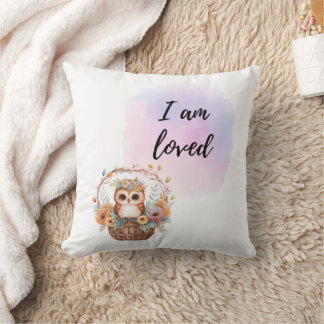 Ich bin liebt Kinder Zimmer Owl Air Ballon Positiv Kissen
