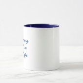 Ich bin Light Tasse (blauer Griff) (Zentrum)
