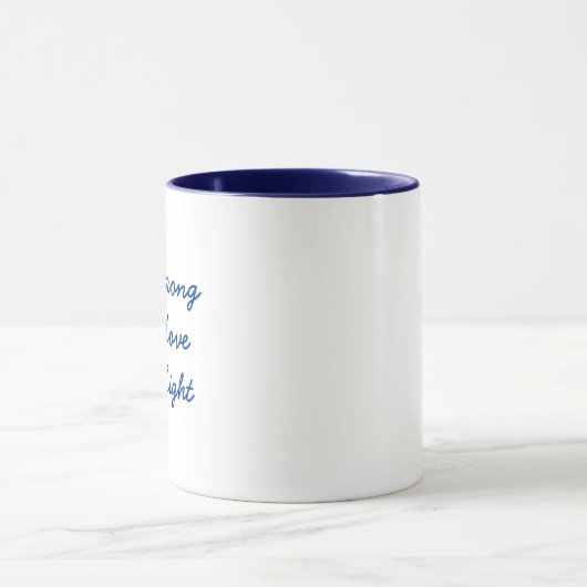 Ich bin Light Tasse (blauer Griff) (Zentrum)