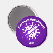 Ich bin Lila geimpft worden Magnet (Vorderseite/Rückseite)