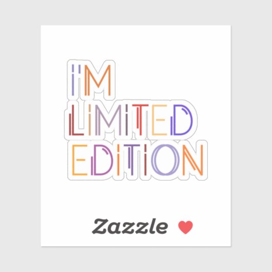 Ich bin limitiert Edition farbiges Inspiration-Spr Aufkleber (Blatt)