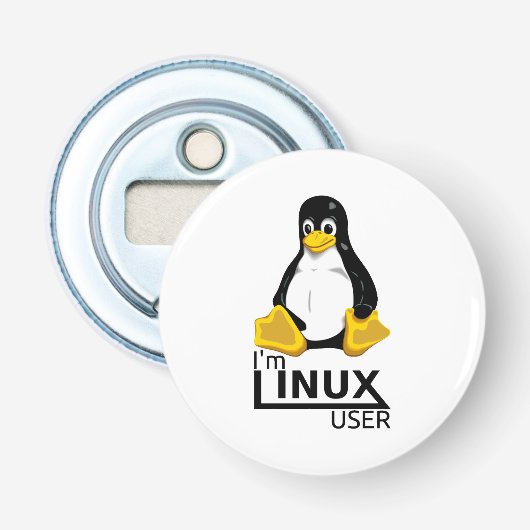 Ich bin Linux-Benutzer Flaschenöffner (Vorderseite)