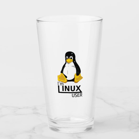 Ich bin Linux-Benutzer Glas (Vorderseite)