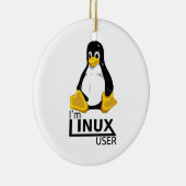 Ich bin Linux-Benutzer Keramik Ornament (Rechts)