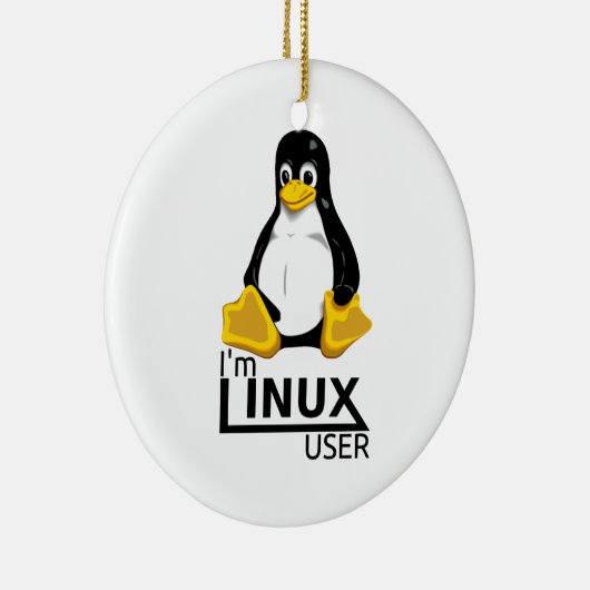Ich bin Linux-Benutzer Keramik Ornament (Rechts)