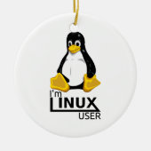 Ich bin Linux-Benutzer Keramik Ornament (Vorne)