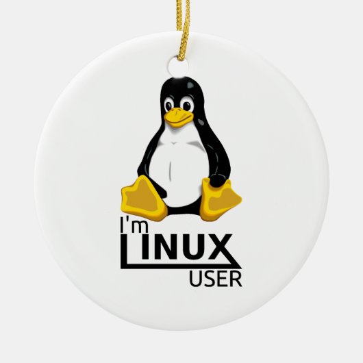 Ich bin Linux-Benutzer Keramik Ornament (Vorne)