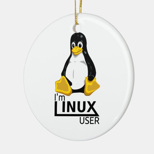 Ich bin Linux-Benutzer Keramik Ornament (Links)