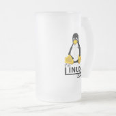 Ich bin Linux-Benutzer Mattglas Bierglas (VorderseiteRechts)