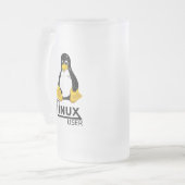 Ich bin Linux-Benutzer Mattglas Bierglas (Vorderseite Links)