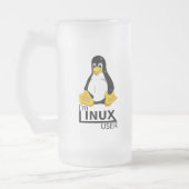 Ich bin Linux-Benutzer Mattglas Bierglas (Links)