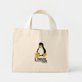 Ich bin Linux-Benutzer Mini Stoffbeutel (Vorne)