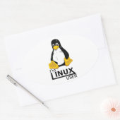 Ich bin Linux-Benutzer Ovaler Aufkleber (Umschlag)