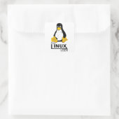 Ich bin Linux-Benutzer Quadratischer Aufkleber (Tasche)