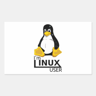 Ich bin Linux-Benutzer Rechteckiger Aufkleber