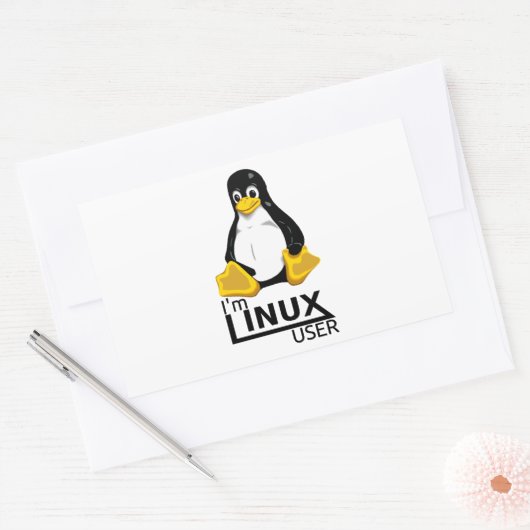 Ich bin Linux-Benutzer Rechteckiger Aufkleber (Umschlag)