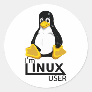 Ich bin Linux-Benutzer Runder Aufkleber