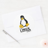 Ich bin Linux-Benutzer Runder Aufkleber (Umschlag)