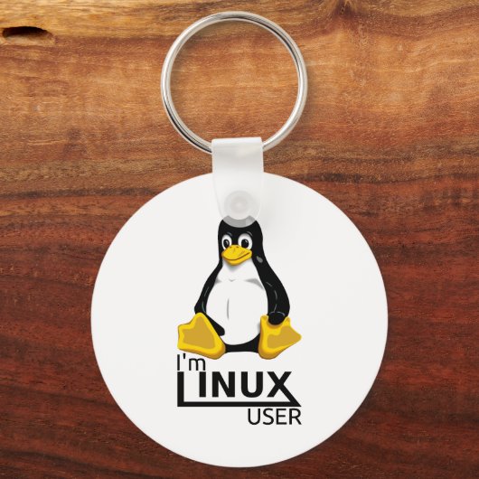 Ich bin Linux-Benutzer Schlüsselanhänger (Vorderseite)