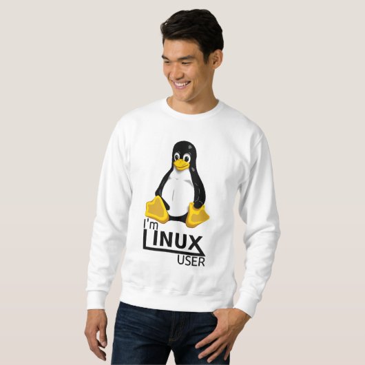 Ich bin Linux-Benutzer Sweatshirt (Vorne ganz)