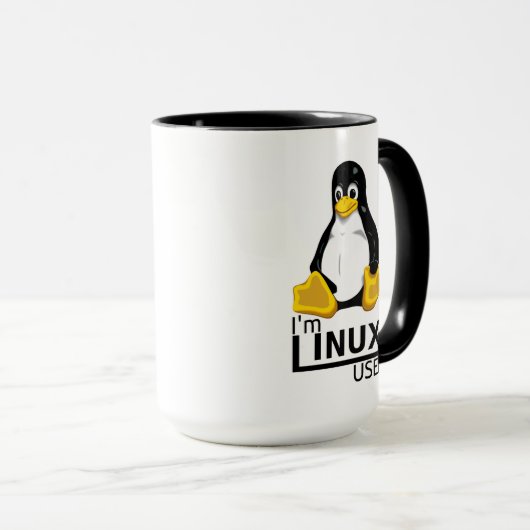 Ich bin Linux-Benutzer Tasse (VorderseiteRechts)