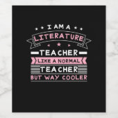 Ich bin Literaturlehrer Weinetikett (Einzelnes Label)