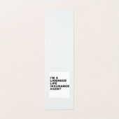 ICH BIN LIZENZIERTER AGENT VON LEBENSVERSICHERUNGE VISITENKARTEN (Außenseite Aufgefaltet)