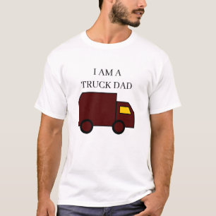 Ich bin Lkw-Vater "Brown Truck" - Schwarzer Text T-Shirt