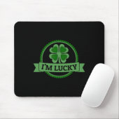 Ich bin Lucky Shamrock-Geschenk für St. Patrick's Mousepad (Mit Mouse)