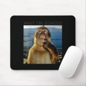 Ich bin lustig, warte, Goated, denkender Affe Meme Mousepad (Mit Mouse)