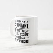 Ich bin Lustige Sprüche der Buchhaltung Vater Kaffeetasse (Vorderseite Links)