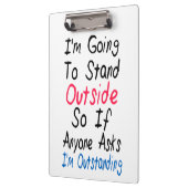 Ich bin - lustiges Zitat, Spaß-Wörter hervorragend Klemmbrett (Links)