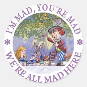 ICH BIN MAD, DU BIST MAD, WIR SIND ALLE HIER GESCH RUNDER AUFKLEBER