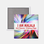 Ich bin Malala Girls Bildung A Universell rechts Magnet (Vorderseite/Rückseite)
