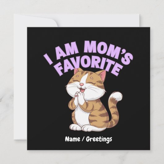 Ich bin Mama Liebling: Funny Gift Idea Einladung (Vorderseite)