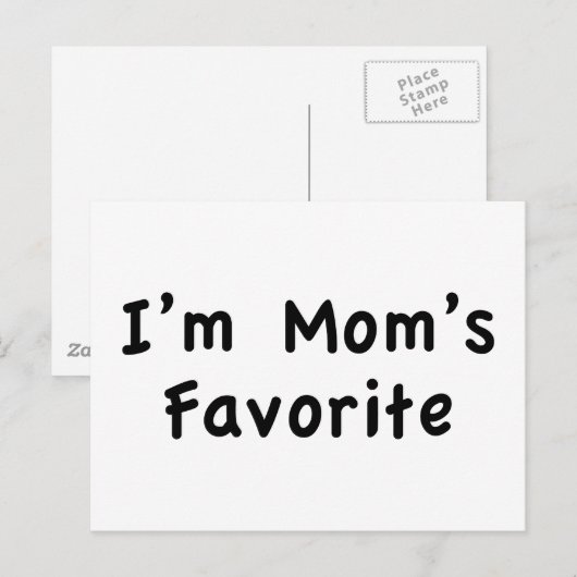 Ich bin Mama Liebling Postkarte (Vorne/Hinten)