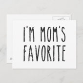 Ich bin Mama Lieblingsjunge Postkarte (Vorne/Hinten)