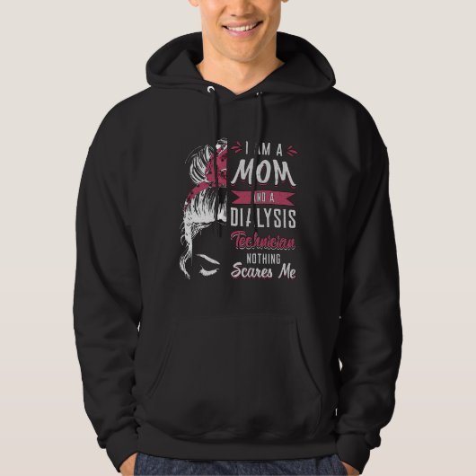 Ich bin Mama- und Dialysetechniker Nephrologie Tec Hoodie (Vorderseite)