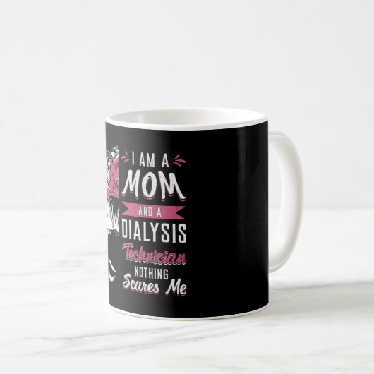 Ich bin Mama- und Dialysetechniker Nephrologie Tec Kaffeetasse (VorderseiteRechts)
