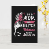 Ich bin Mama- und Dialysetechniker Nephrologie Tec Karte (Gelbe Blume)